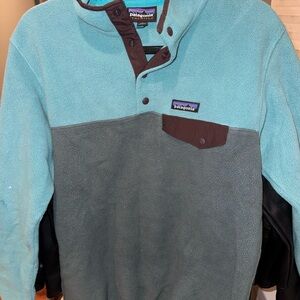 Patagonia Women's Synchilla Snap Fleece Pullover Size Medium Jacket Teal